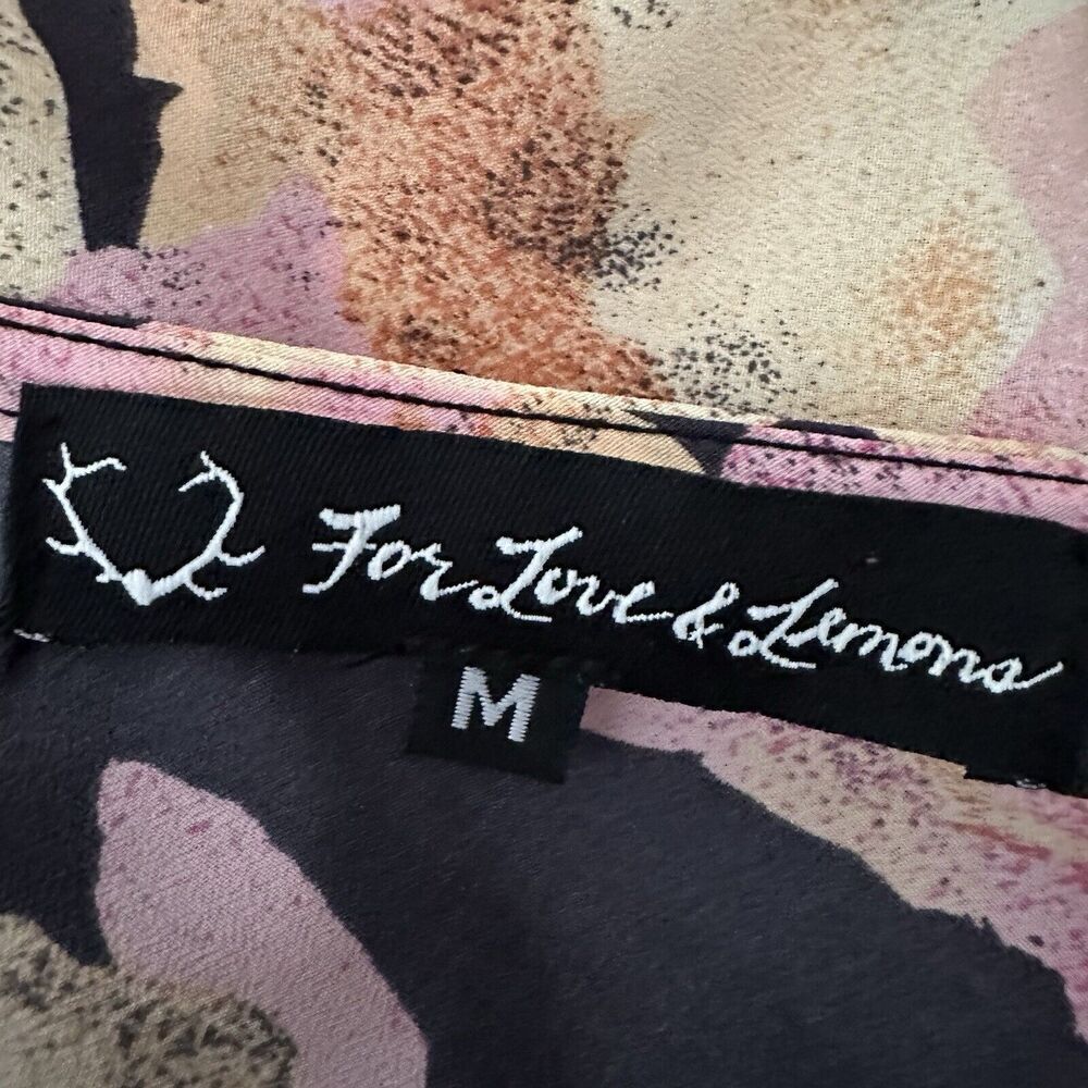For Love & Lemons Womens Floral Mod Dress Size Medium Flowy Floral Flare‎ Sleeve - Picture 5 of 6